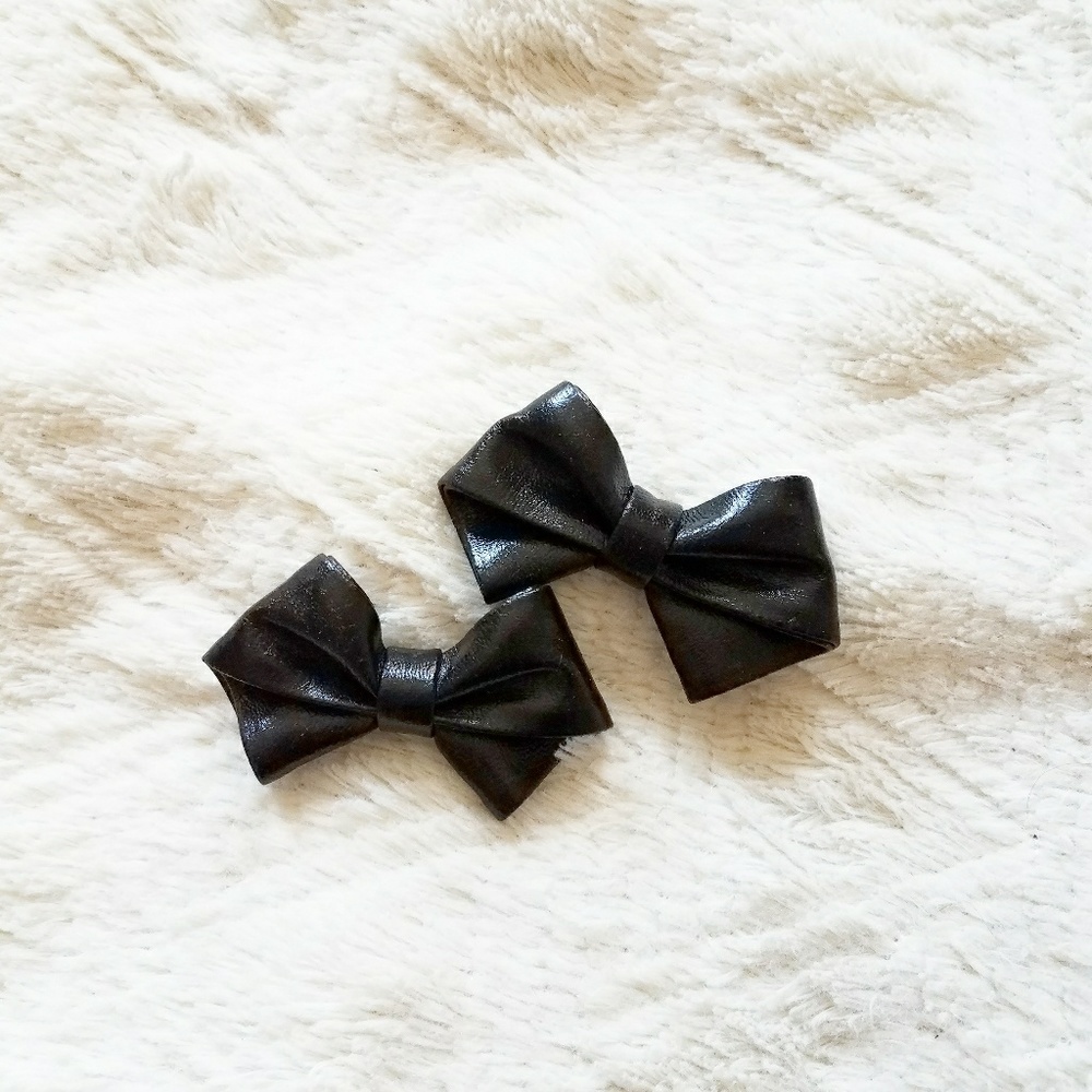 Vintage Leather Shoe Clips